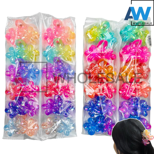 AB-1258 (12 pcs) Transparent 8 cm Hair Clamps