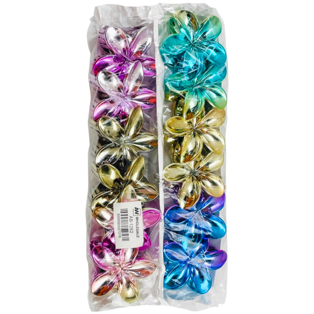 AB-1262 (12 pcs) Glossy 8 cm Hair Clamp