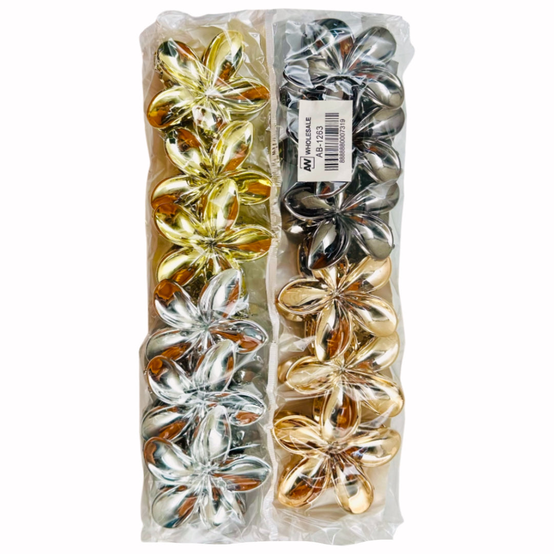 AB-1263 (12 pcs) Glossy 8 cm Hair Clamp