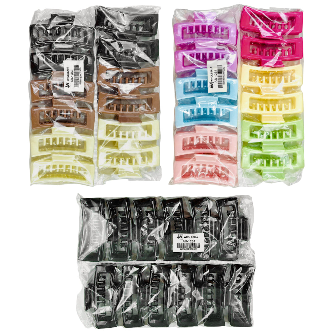 AB-1264 (12 pcs) Glossy 10.5 cm Hair Clamp