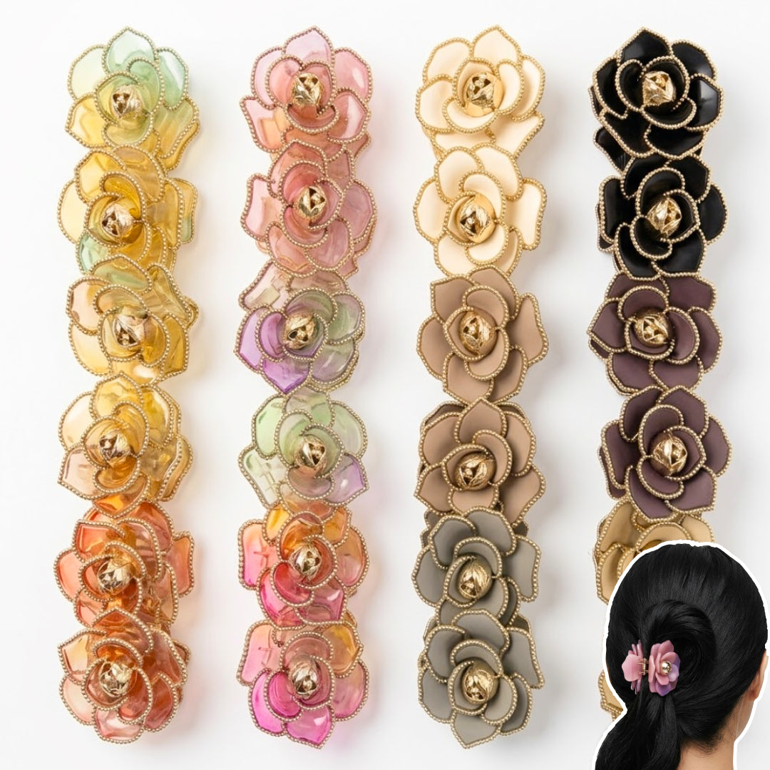 AB-1270 (12 pcs) Transparent/Matte 8 cm Hair Clamps