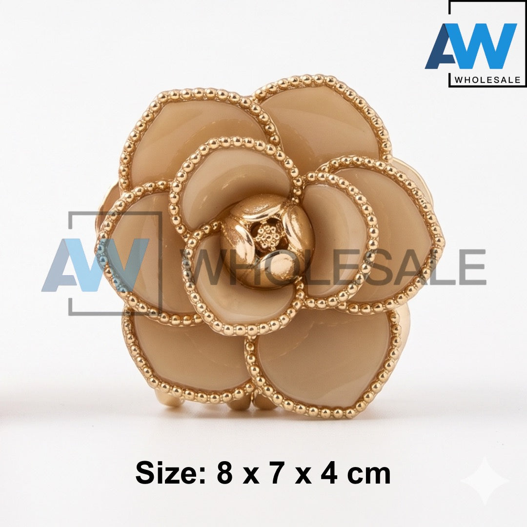 AB-1270 (12 pcs) Transparent/Matte 8 cm Hair Clamps