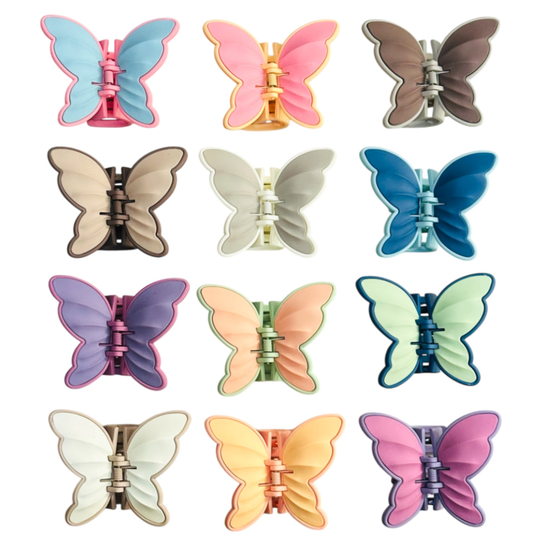 AB-1274 (12 pcs) Matte 9 cm Hair Clamps