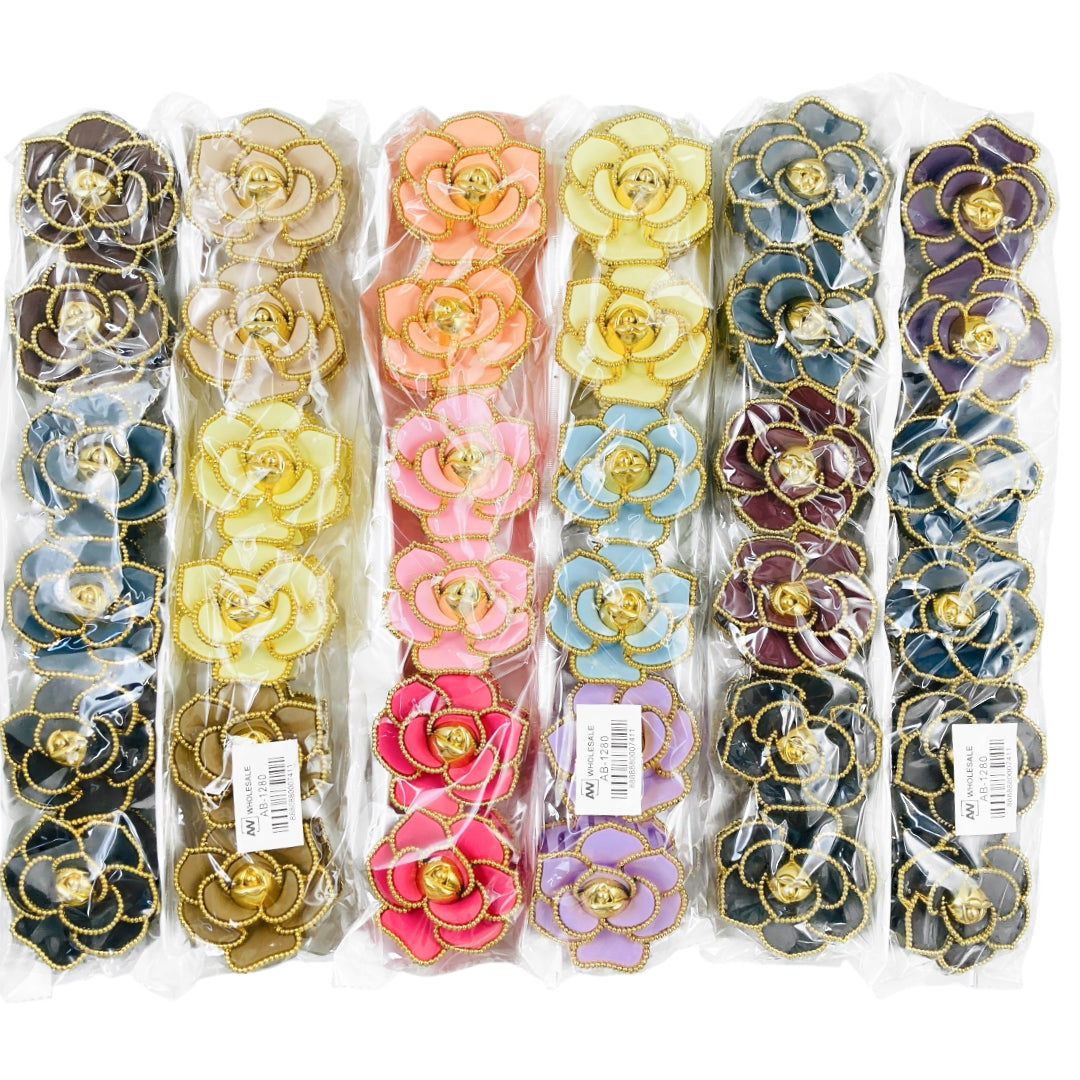 AB-1280 (12 pcs) Matte 8 cm Hair Clamps