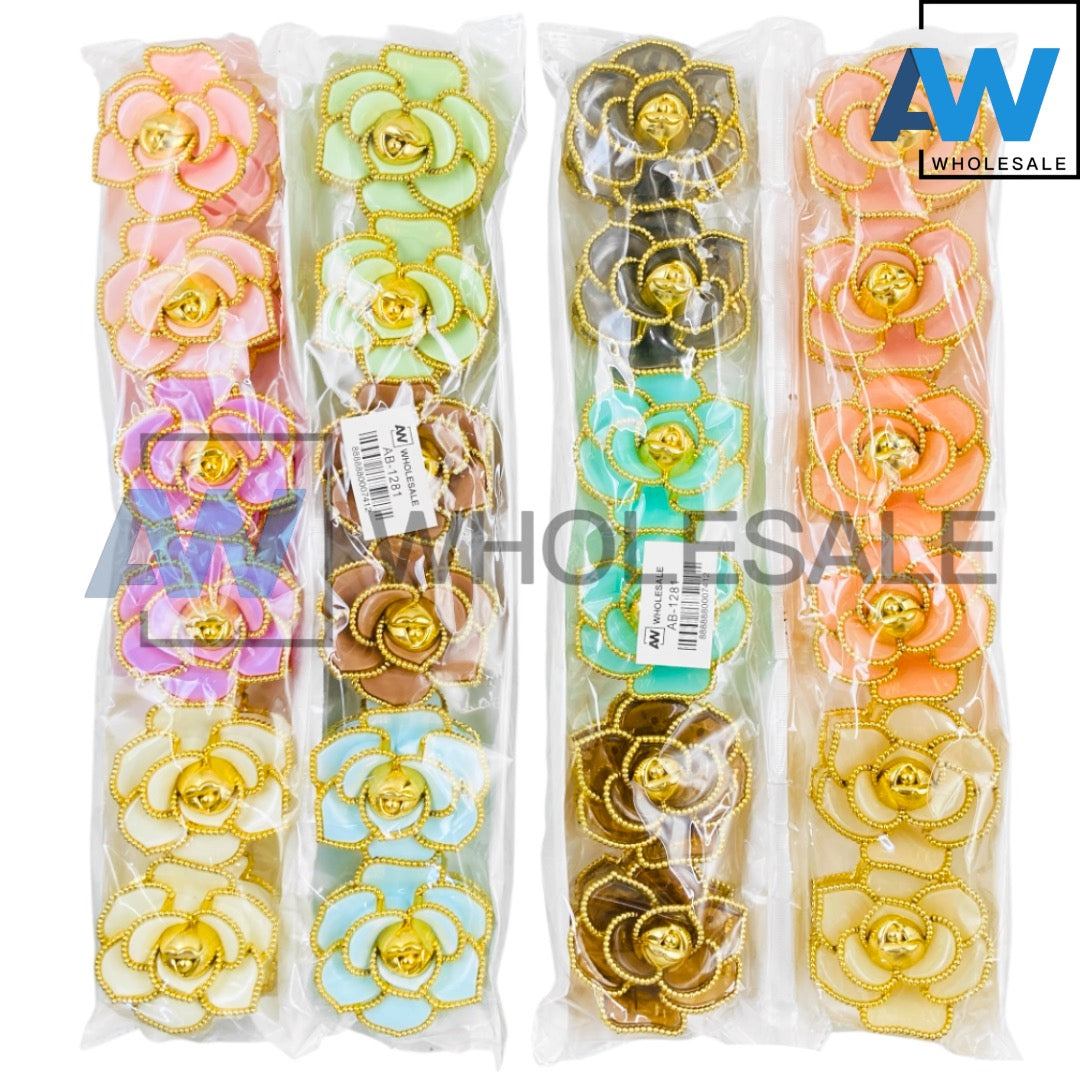 AB-1281 (12 pcs) Glossy 7 cm Hair Clamps