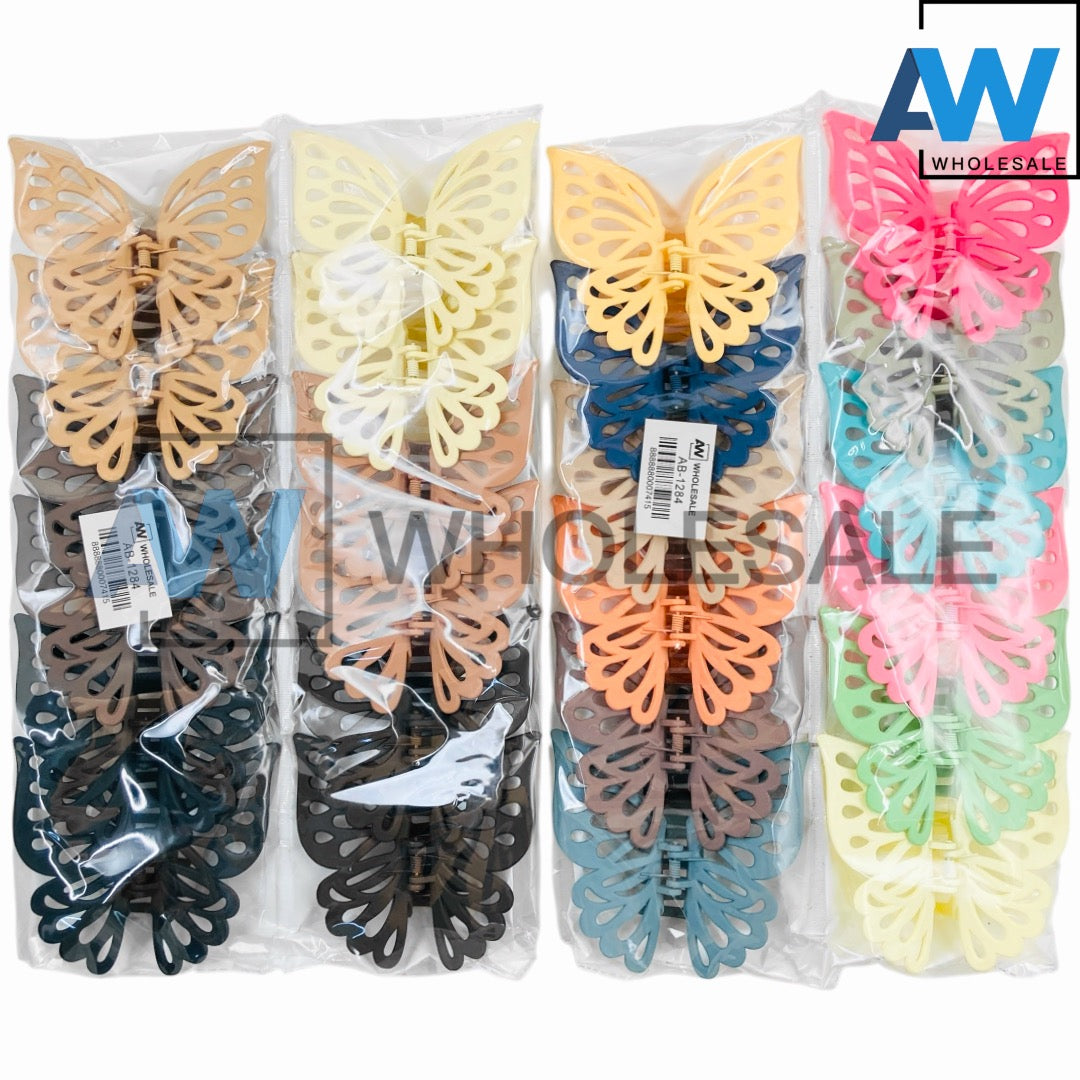 AB-1284 (12 pcs) Matte 11 cm Hair Clamps