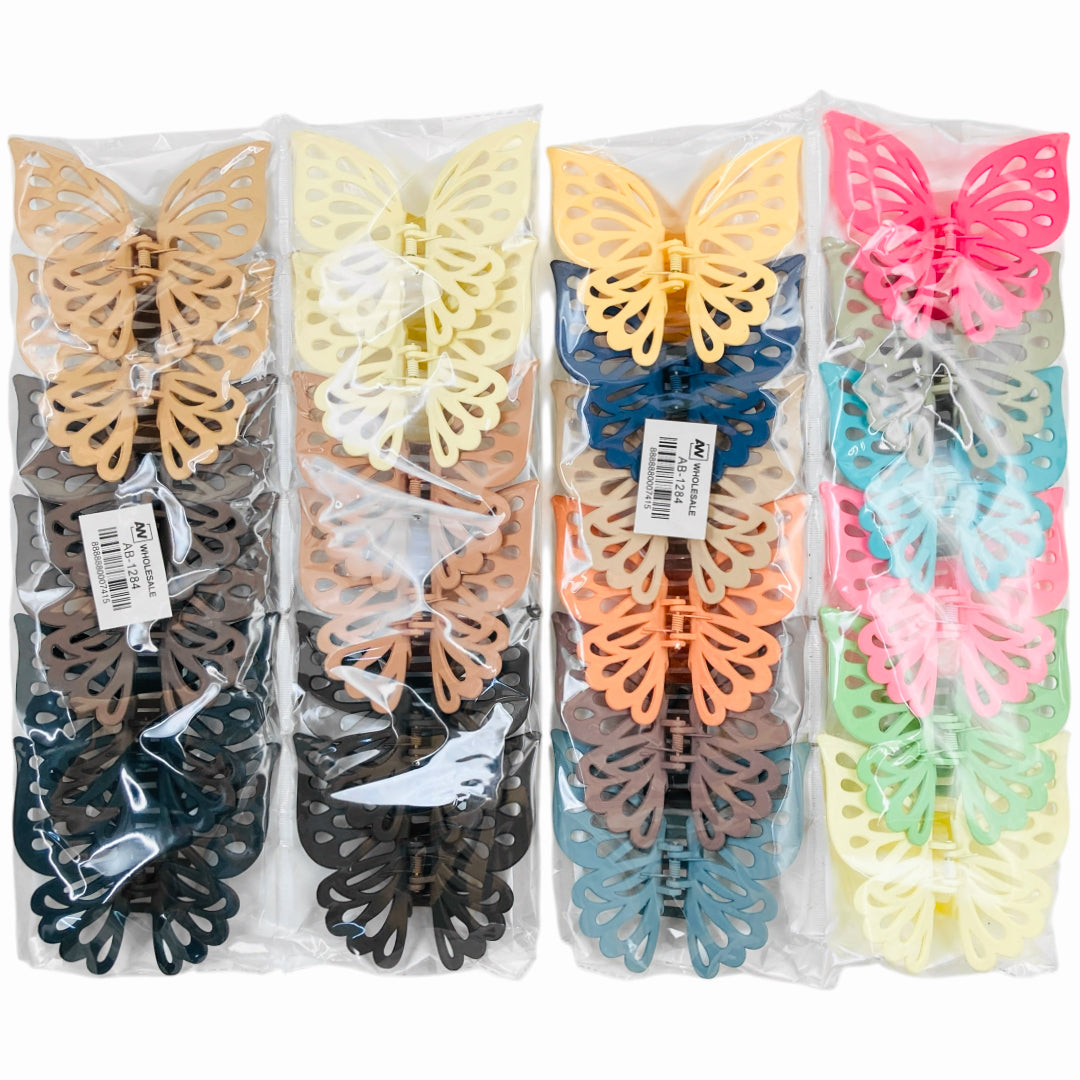 AB-1284 (12 pcs) Matte 11 cm Hair Clamps