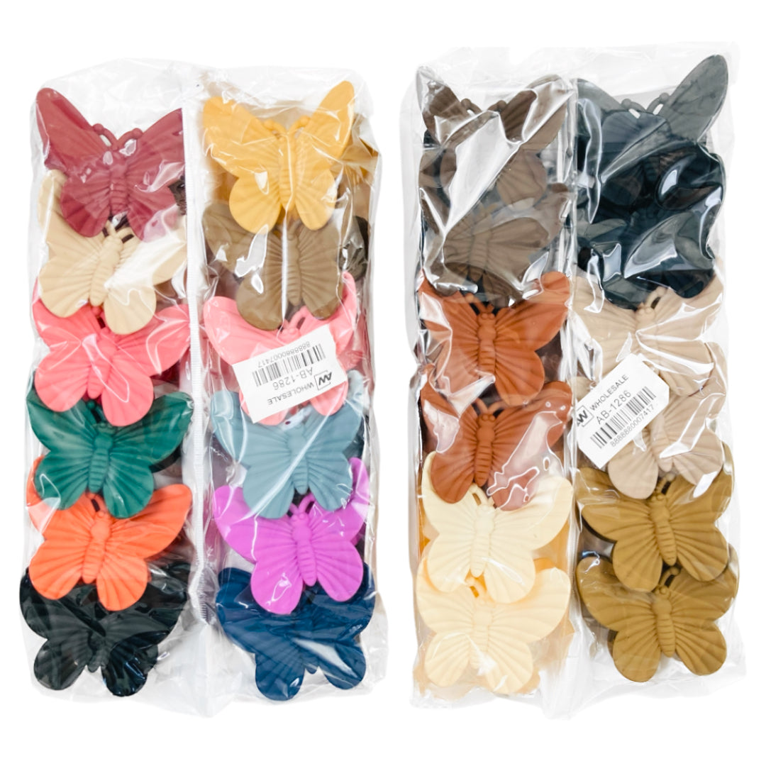 AB-1286 (12 pcs) Matte 7 cm Hair Clamps