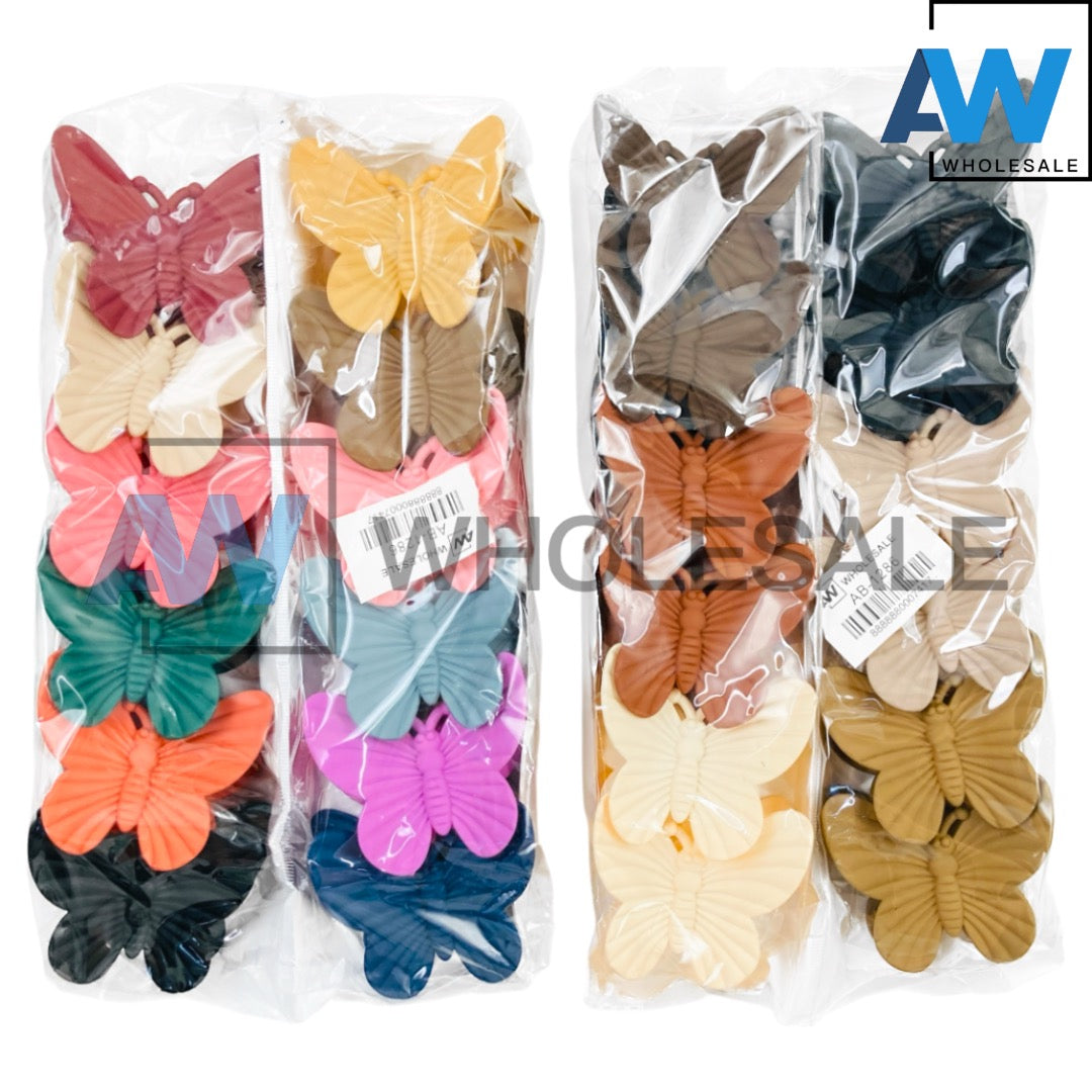 AB-1286 (12 pcs) Matte 7 cm Hair Clamps