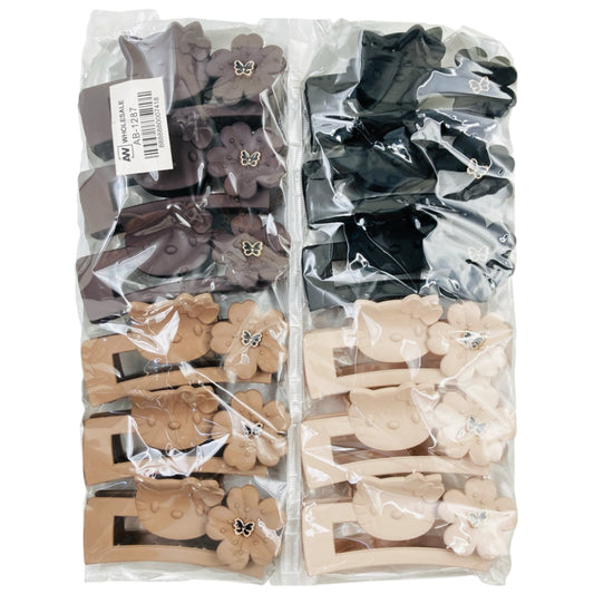 AB-1287 (12 pcs) Matte 12 cm Hair Clamps