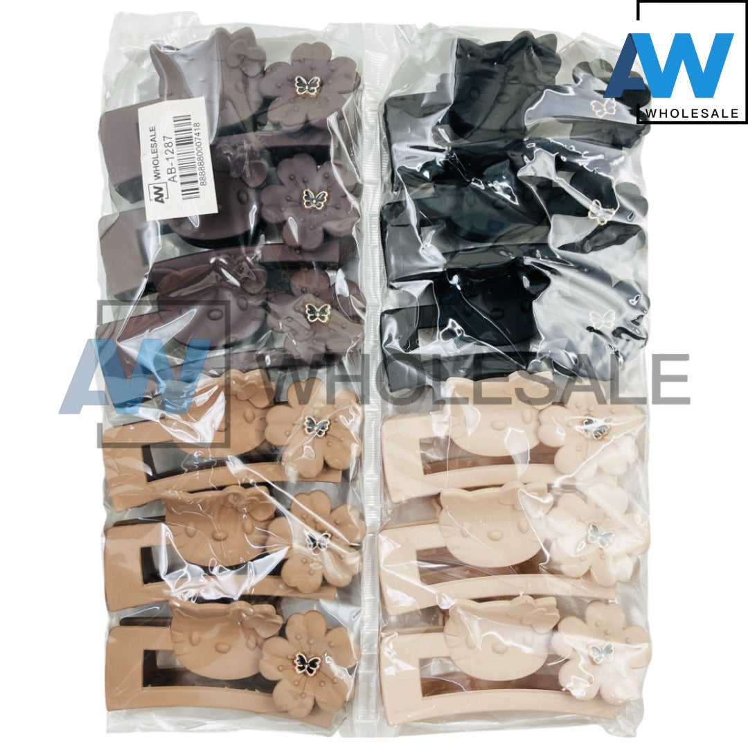 AB-1287 (12 pcs) Matte 12 cm Hair Clamps