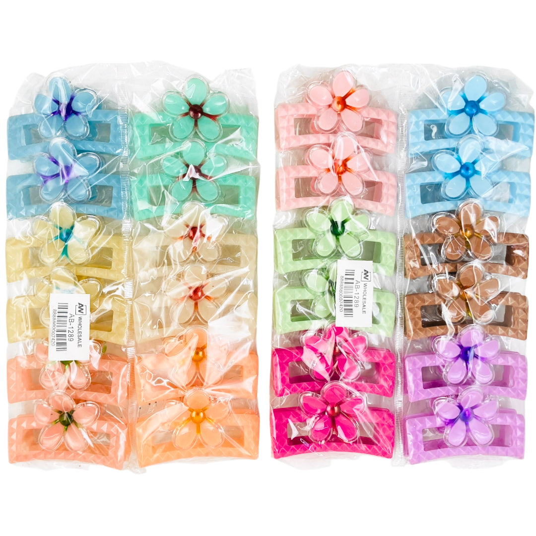 AB-1289 (12 pcs) Glossy 9.5 cm Hair Clamps