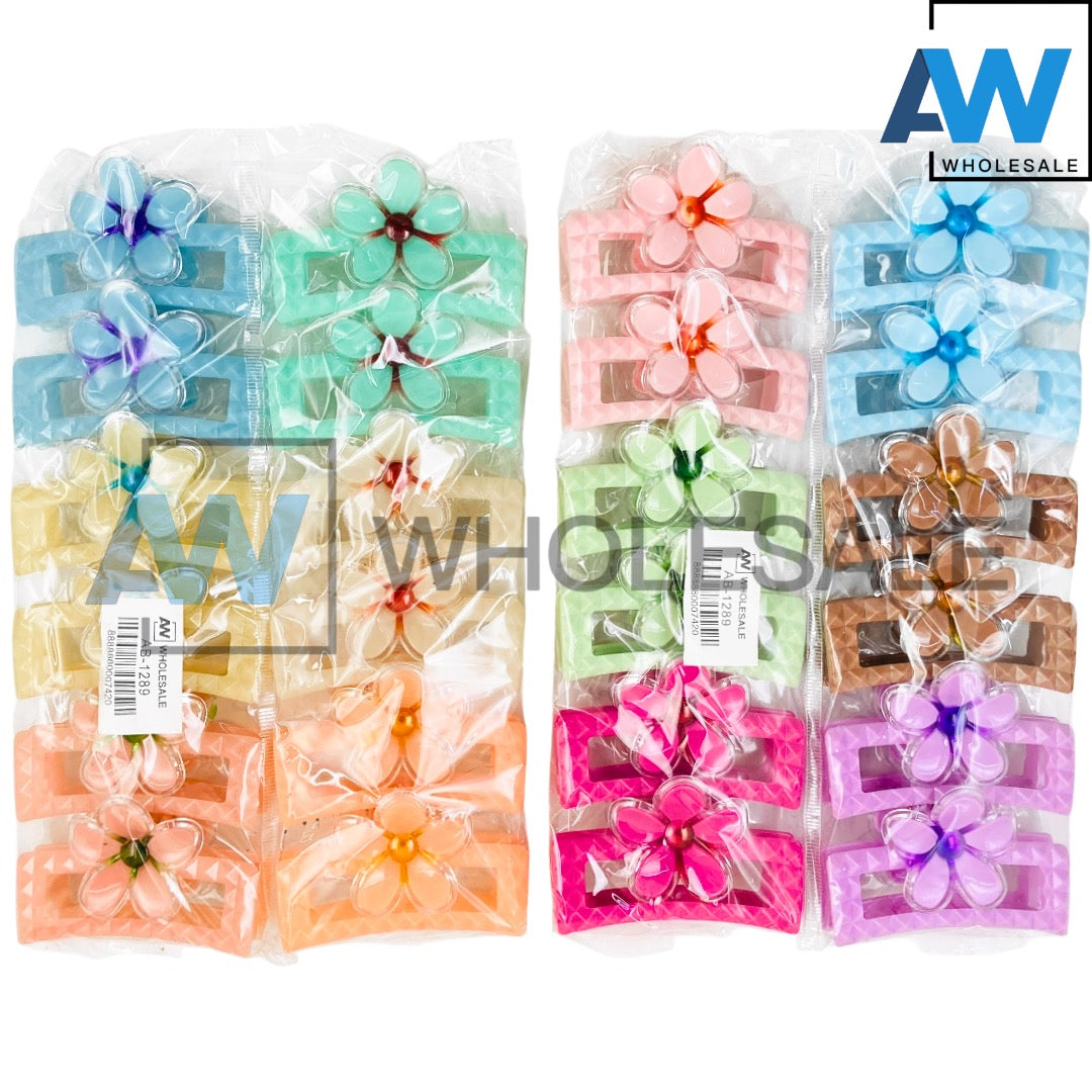 AB-1289 (12 pcs) Glossy 9.5 cm Hair Clamps