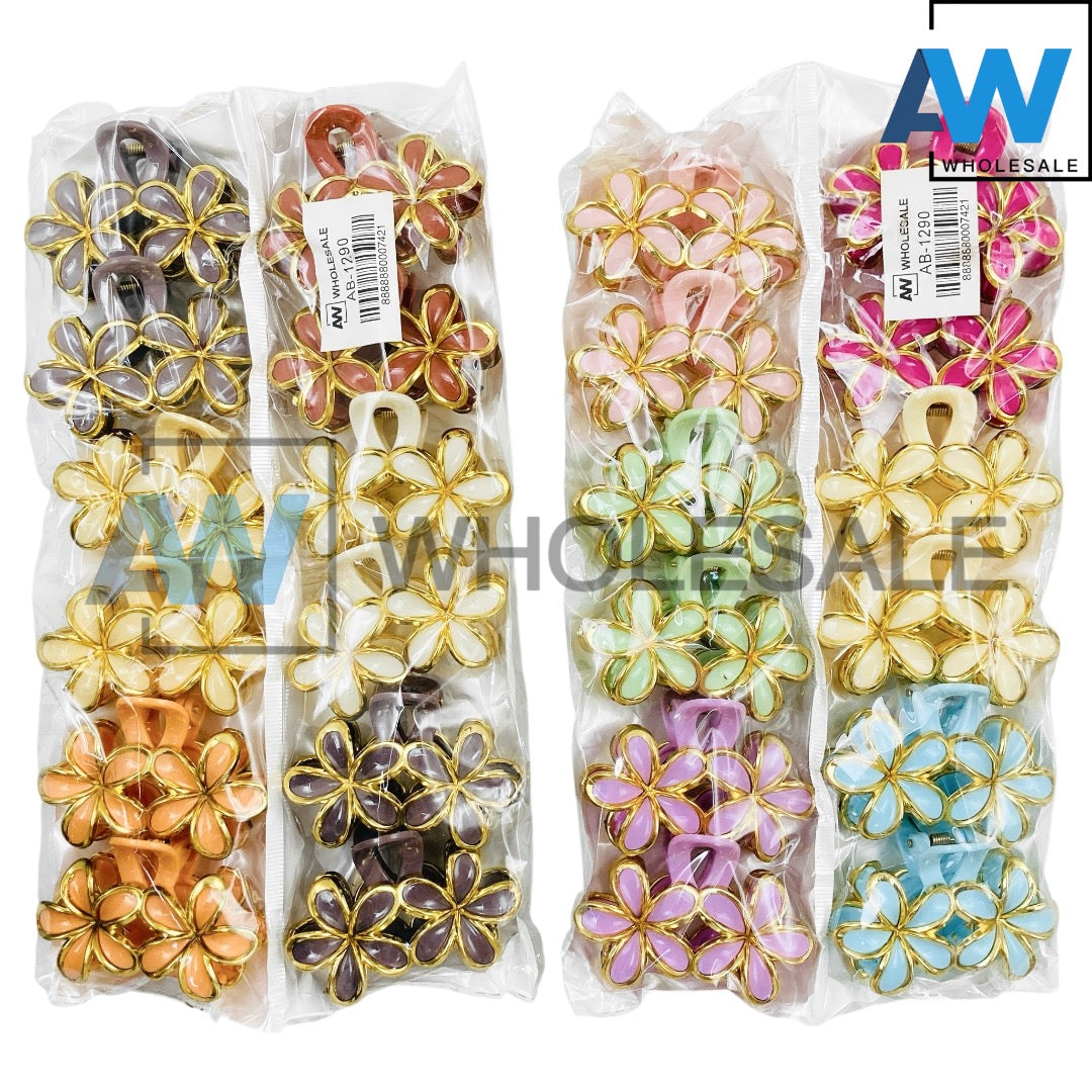 AB-1290 (12 pcs) Glossy 8 cm Hair Clamps