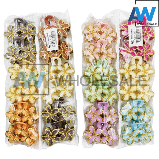 AB-1290 (12 pcs) Glossy 8 cm Hair Clamps