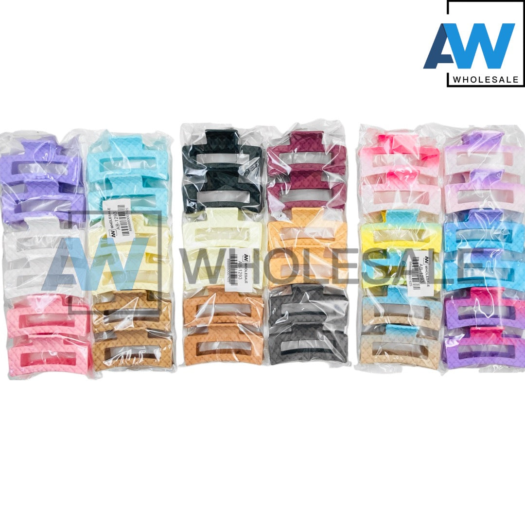 AB-1293 (12 pcs) Matte 8.5 cm Hair Clamps