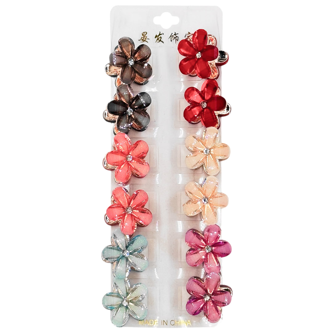 AB-1304 (12 pcs) Metal 4 cm Hair Clamps