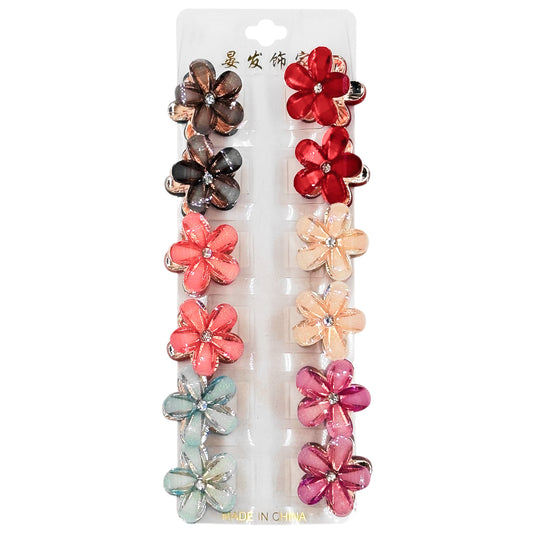 AB-1304 (12 pcs) Metal 4 cm Hair Clamps