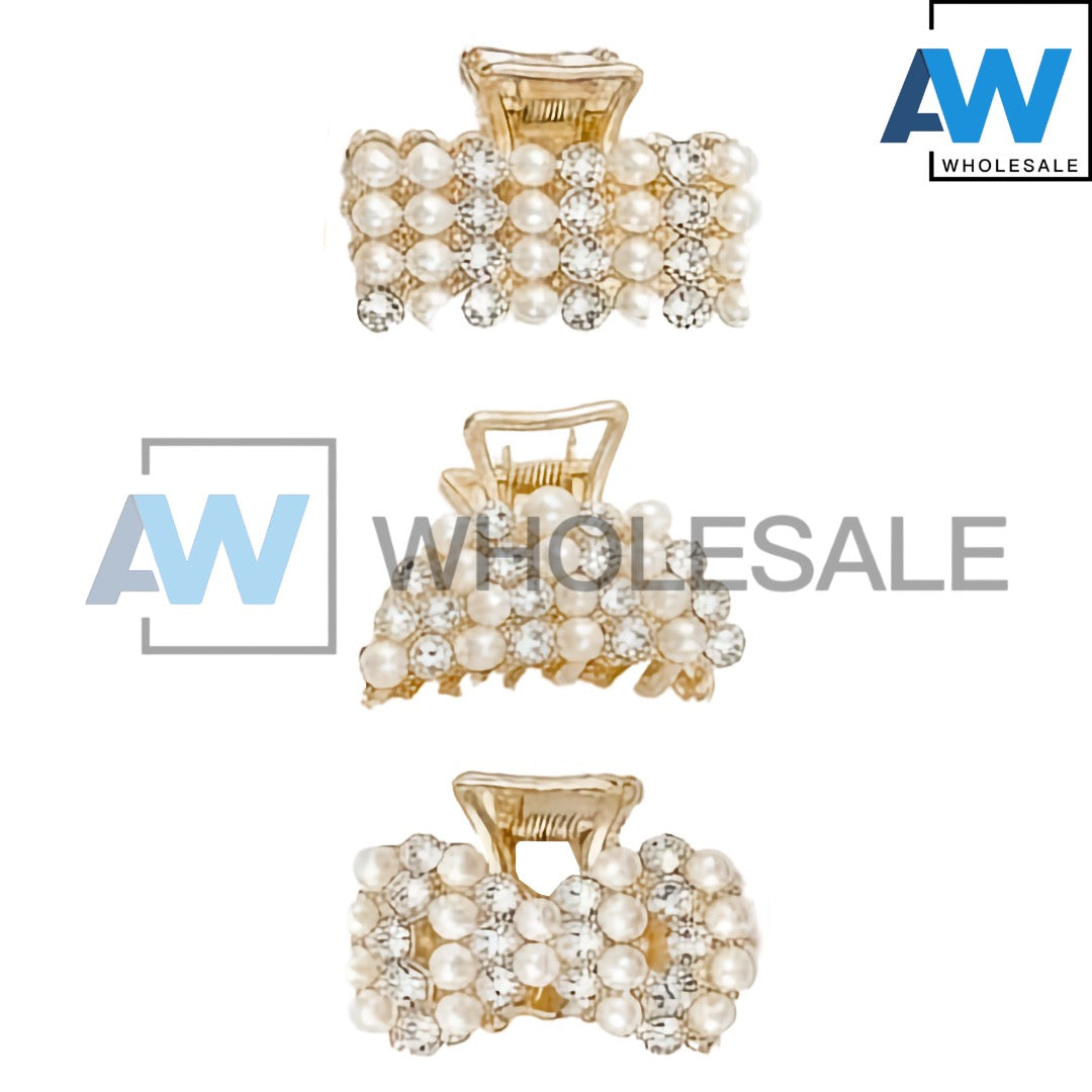 AB-1305 (12 pcs) Metal Pearl 4 cm Clamp