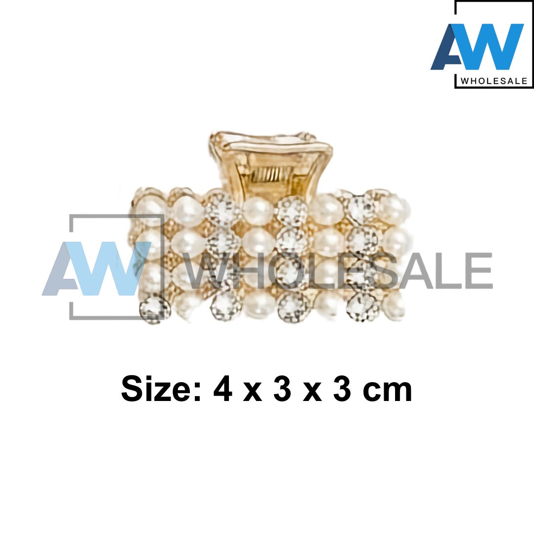 AB-1305 (12 pcs) Metal Pearl 4 cm Clamp