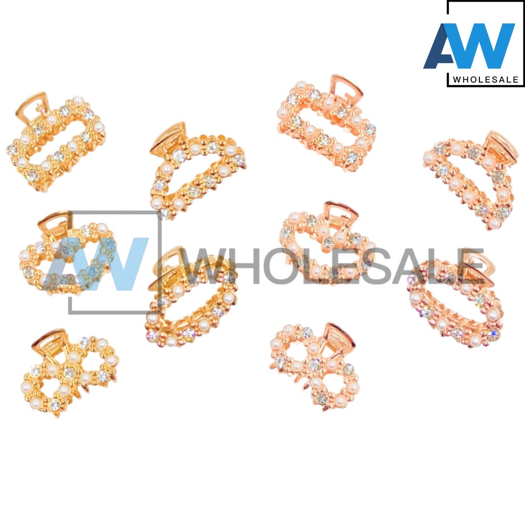 AB-1306 (12 pcs) Metal Pearl 4 cm Clamp