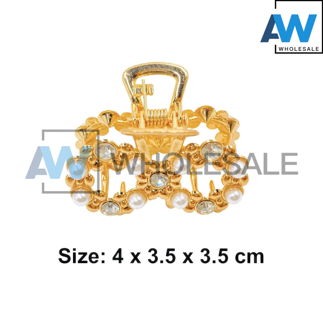 AB-1306 (12 pcs) Metal Pearl 4 cm Clamp