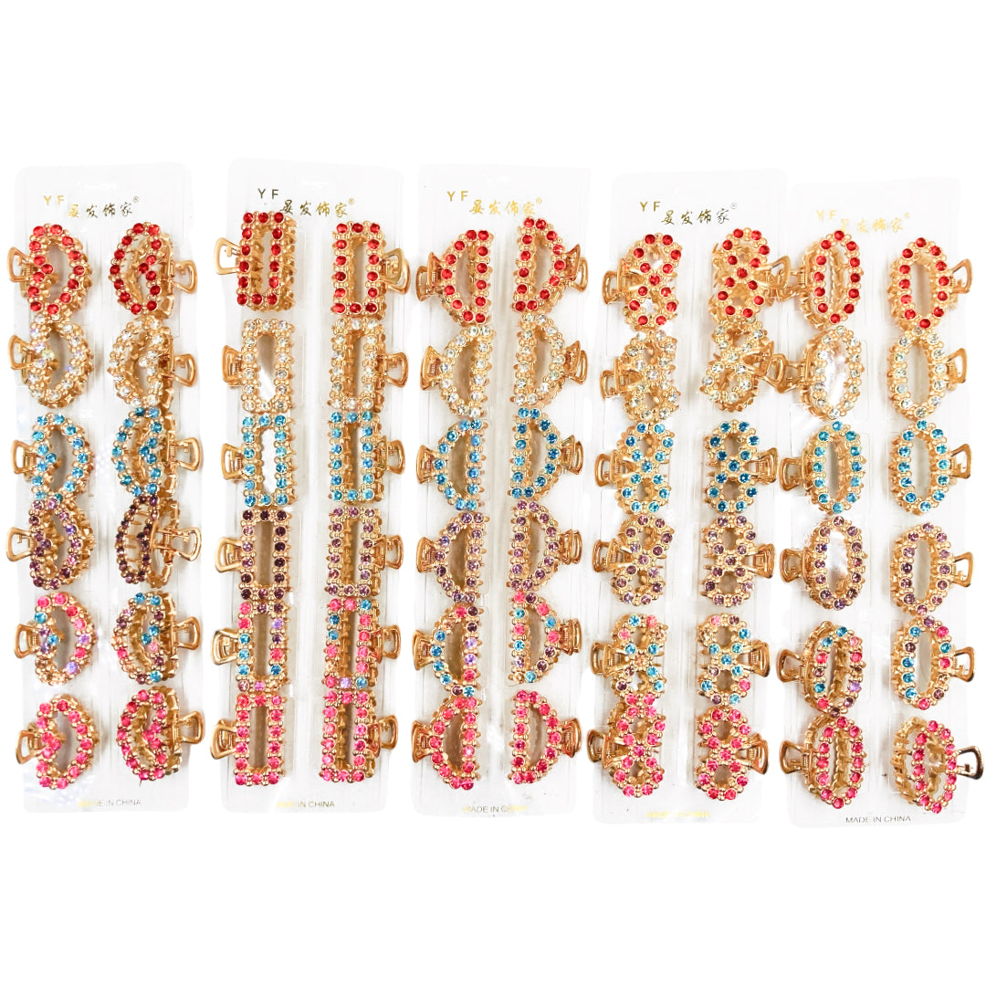 AB-1308 (12 pcs) Metal Pearl 4 cm Clamp