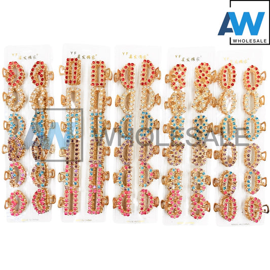 AB-1308 (12 pcs) Metal Pearl 4 cm Clamp