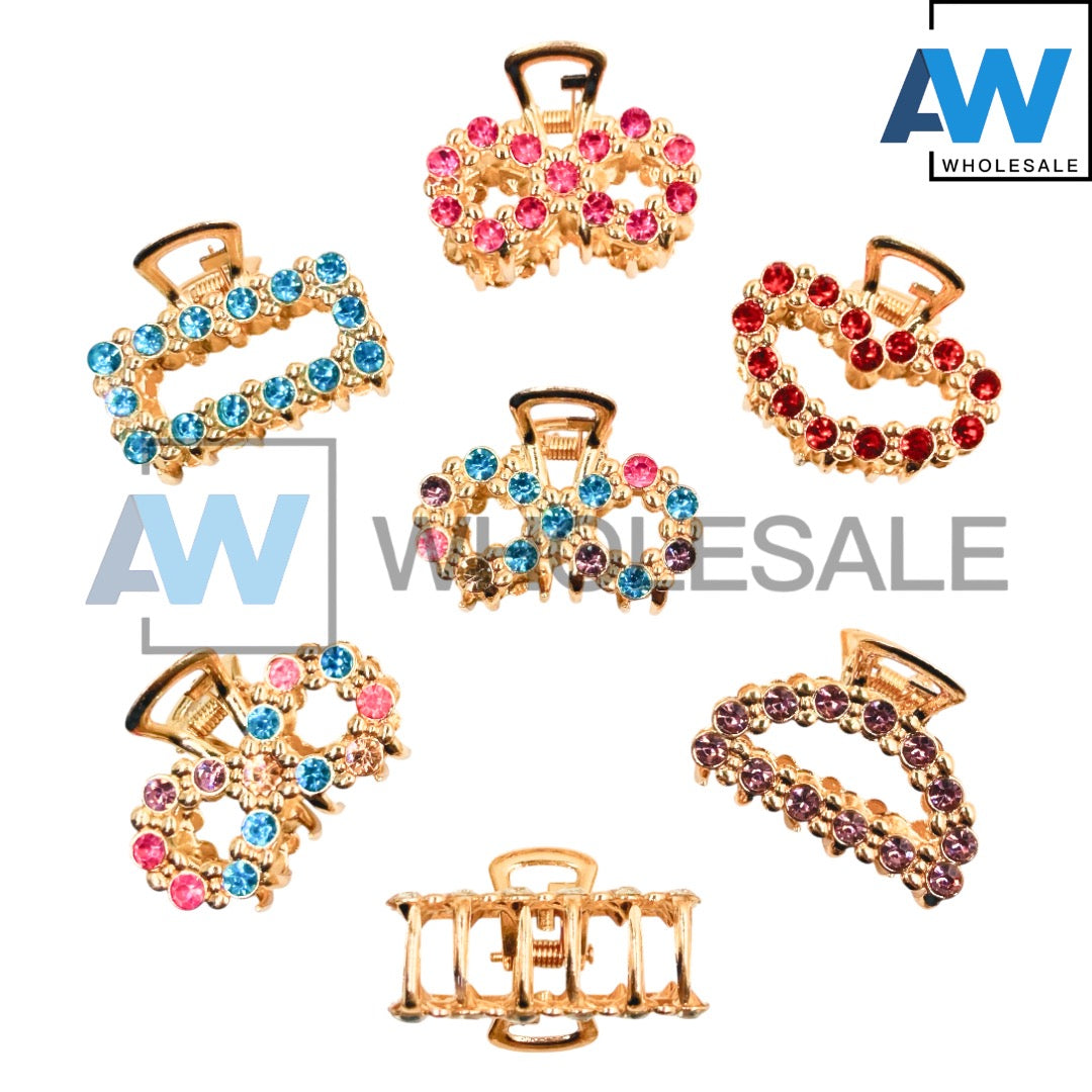 AB-1308 (12 pcs) Metal Pearl 4 cm Clamp