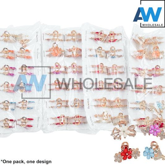 AB-1321 (12 pcs) Metal 4 cm Hair Clamps