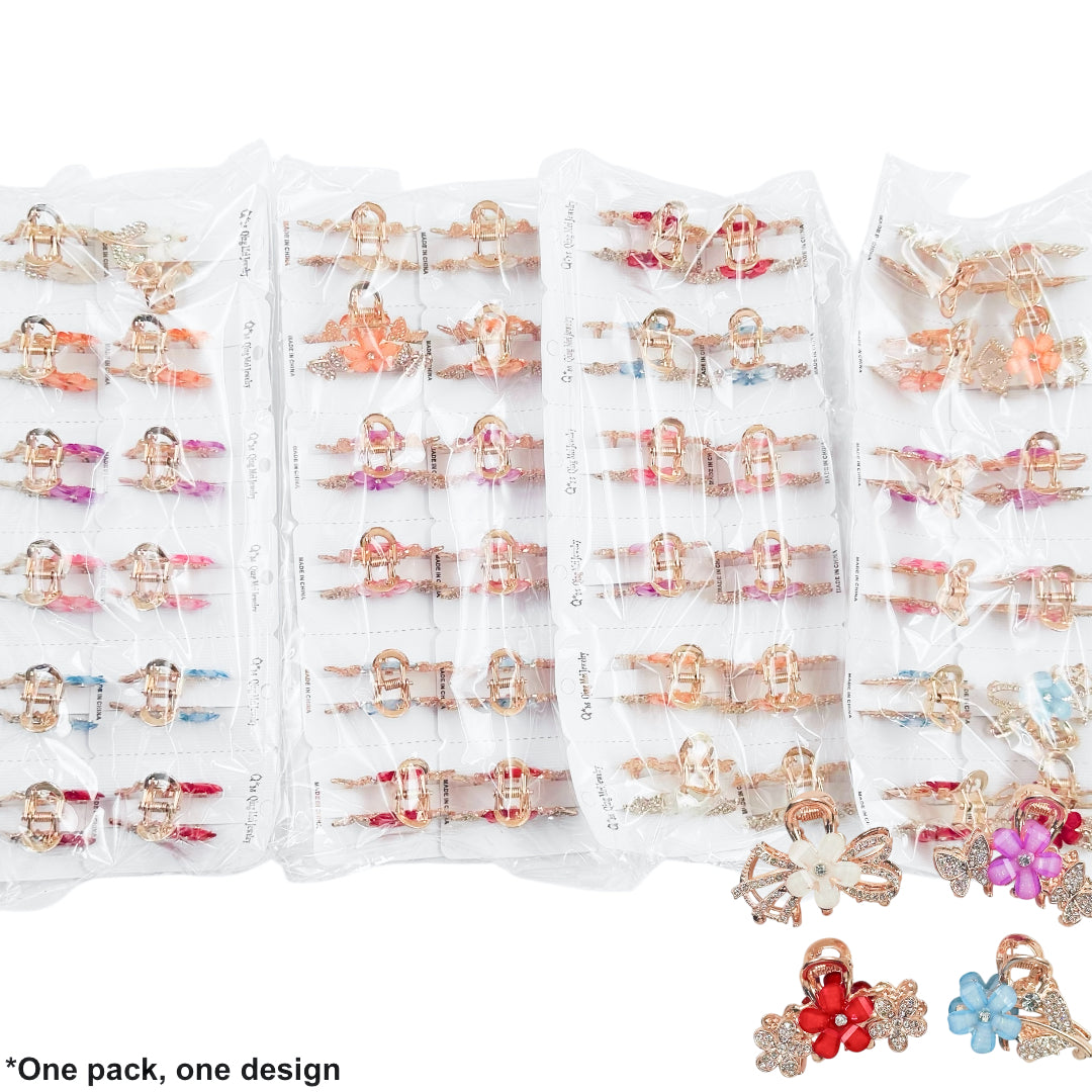 AB-1321 (12 pcs) Metal 4 cm Hair Clamps