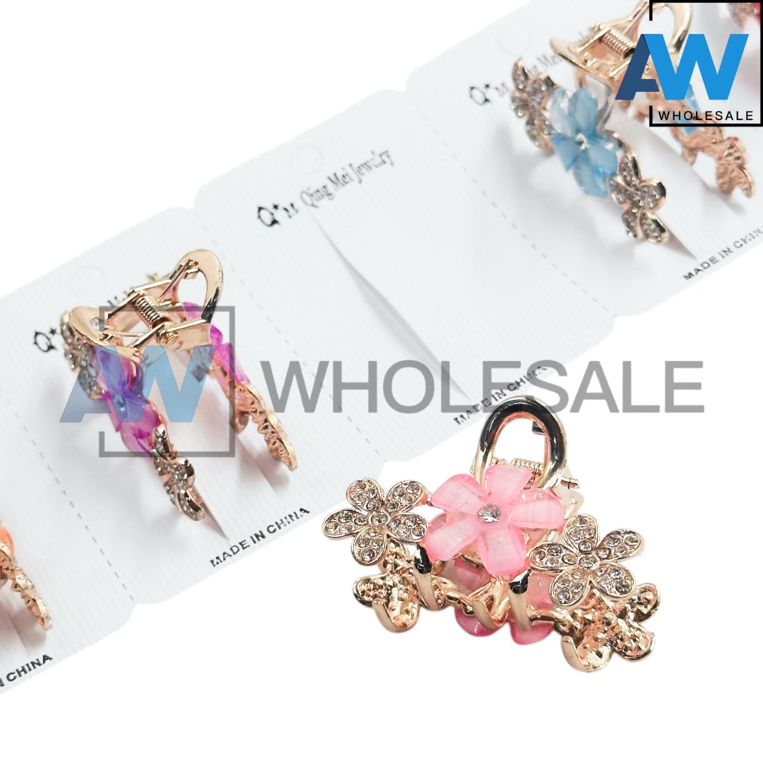 AB-1321 (12 pcs) Metal 4 cm Hair Clamps