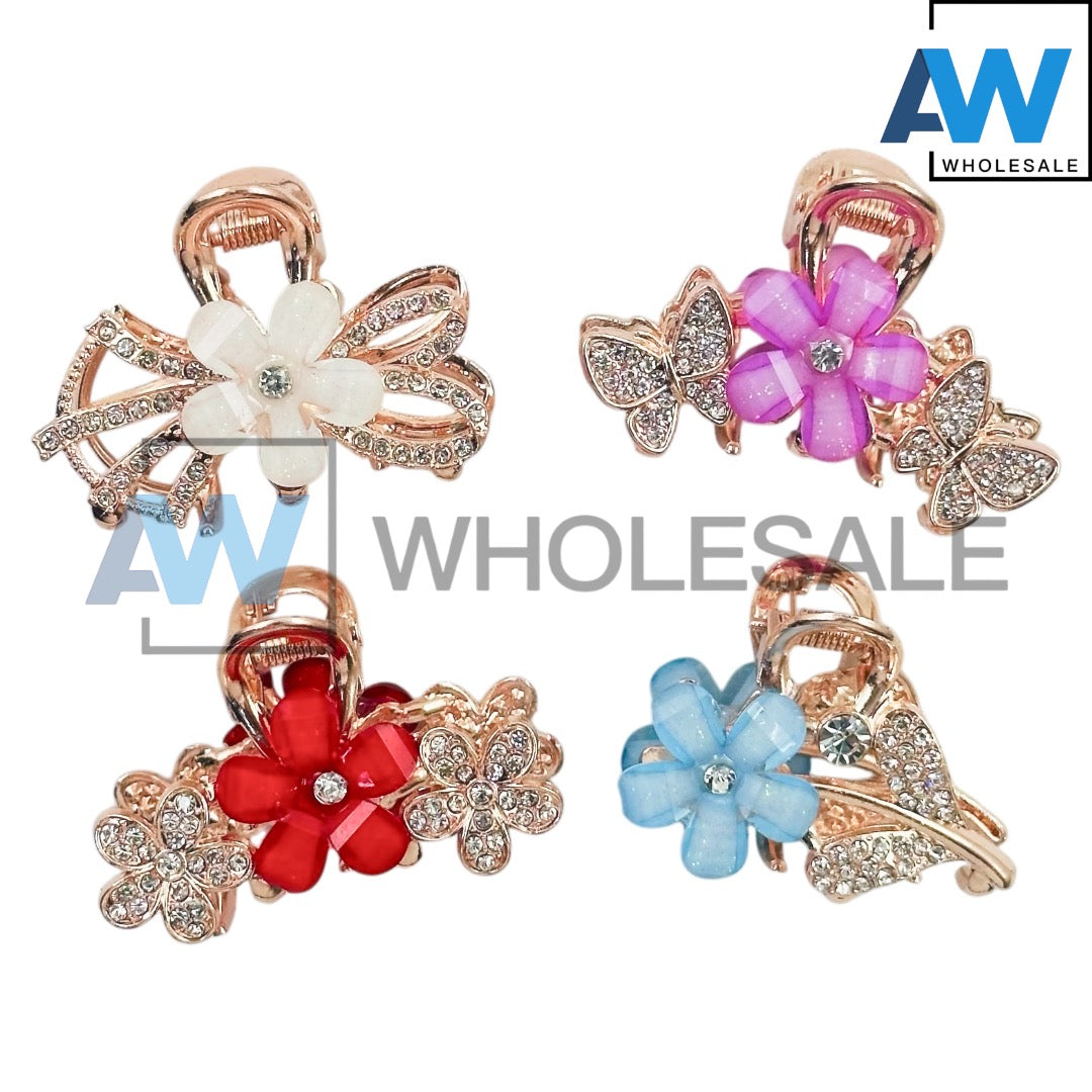 AB-1321 (12 pcs) Metal 4 cm Hair Clamps