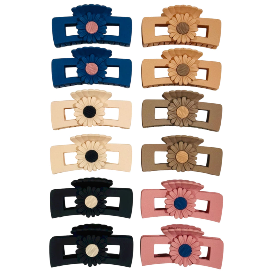 AB-1332 (12 pcs) Matte 11 cm Hair Clamps