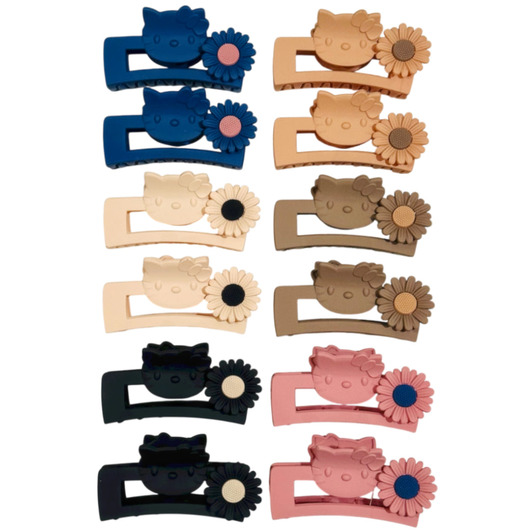 AB-1333 (12 pcs) Matte 11 cm Hair Clamps