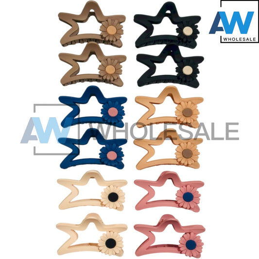 AB-1335 (12 pcs) Matte 11 cm Hair Clamps