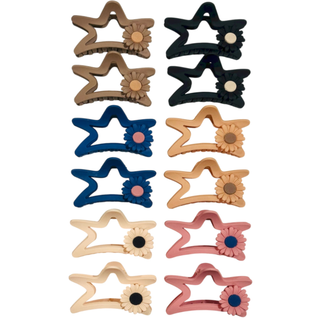 AB-1335 (12 pcs) Matte 11 cm Hair Clamps