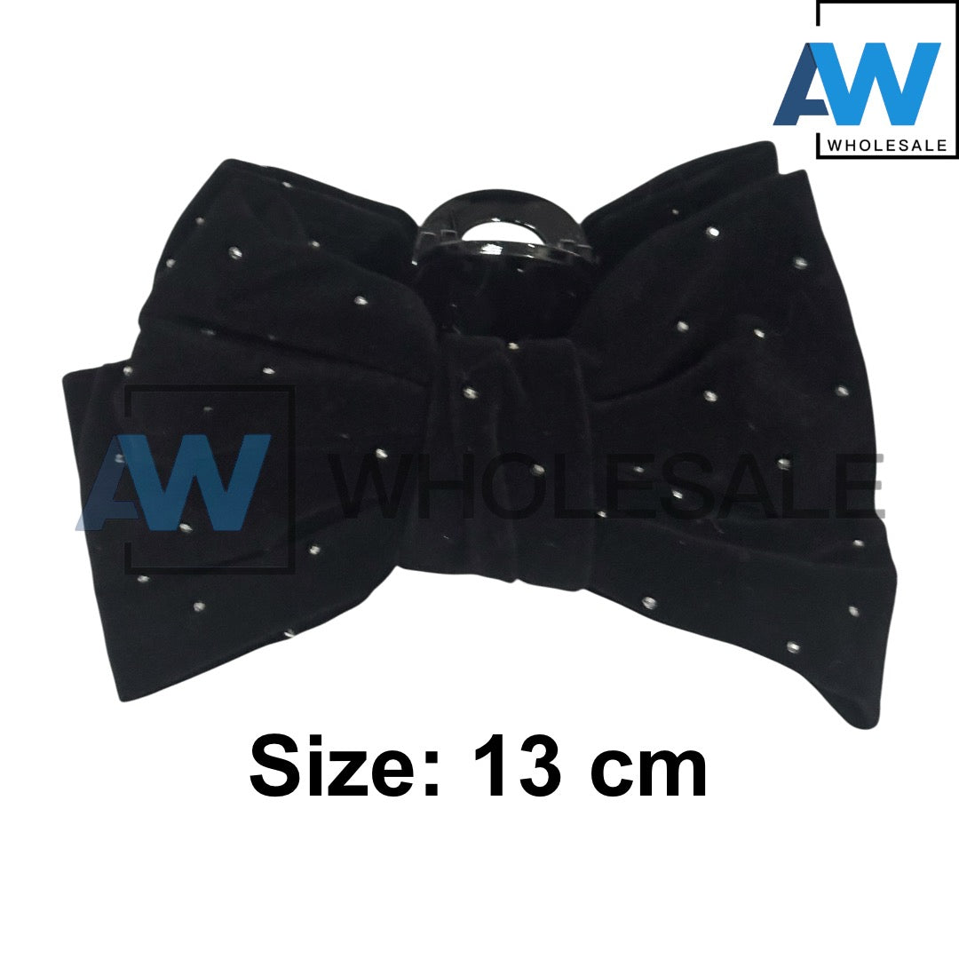 AB-1340 (12 pcs) Velvet 13 cm Hair Clamps