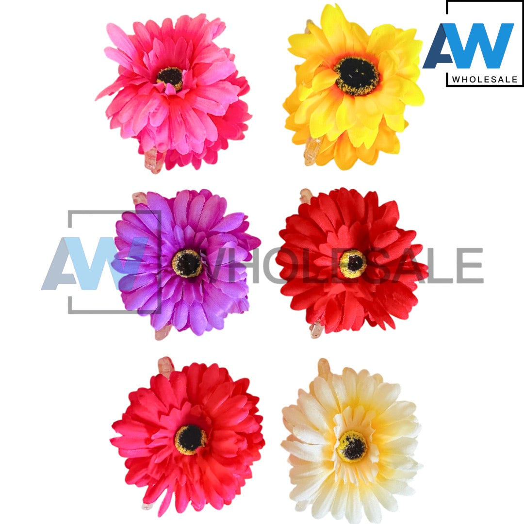 AB-1344 (12 pcs) Sunflower 11 cm Hair Clamps
