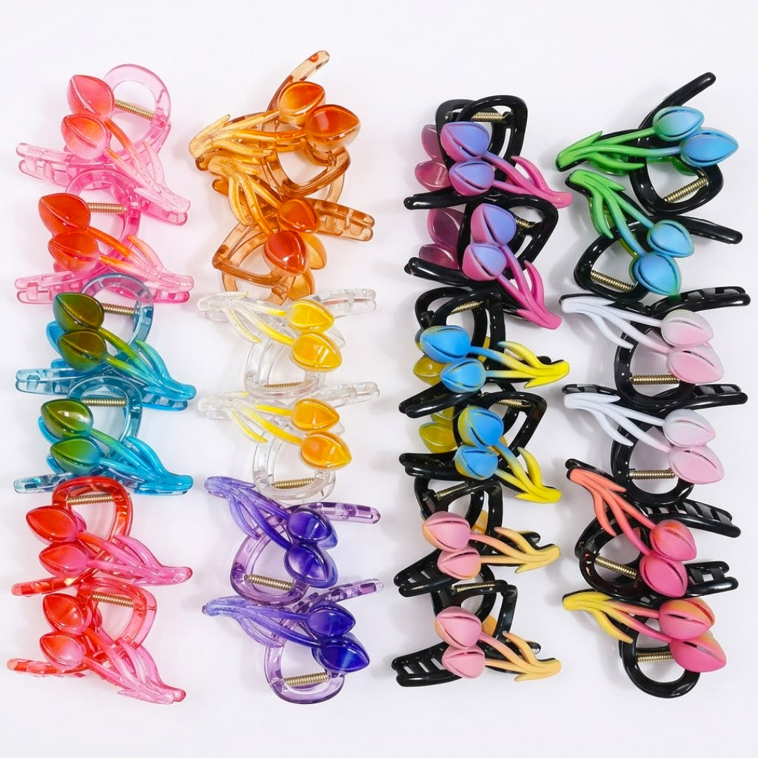 AB-1354 (12 pcs) Glossy 8 cm Hair Clamps