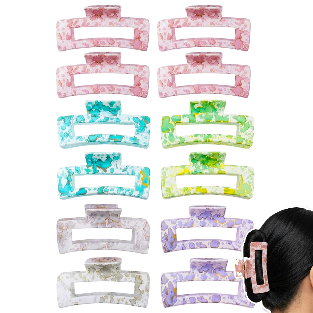 AB-1358 (12 pcs) Matte 11 cm Hair Clamps