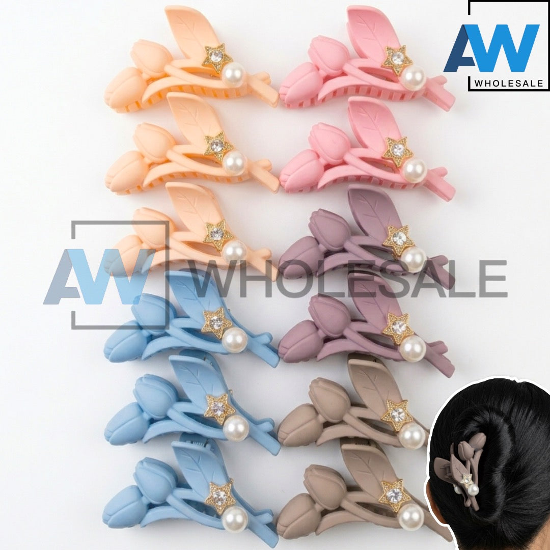 AB-1362 (12 pcs) Matte 11 cm Hair Clamps