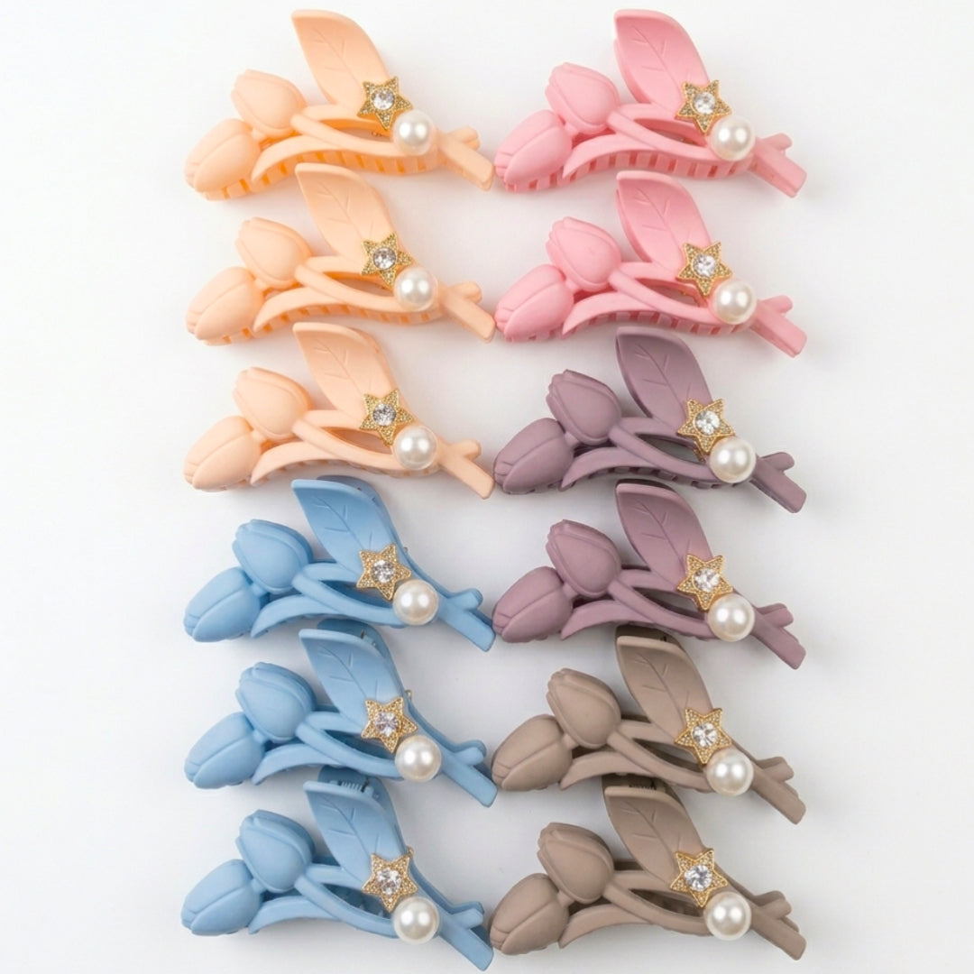 AB-1362 (12 pcs) Matte 11 cm Hair Clamps