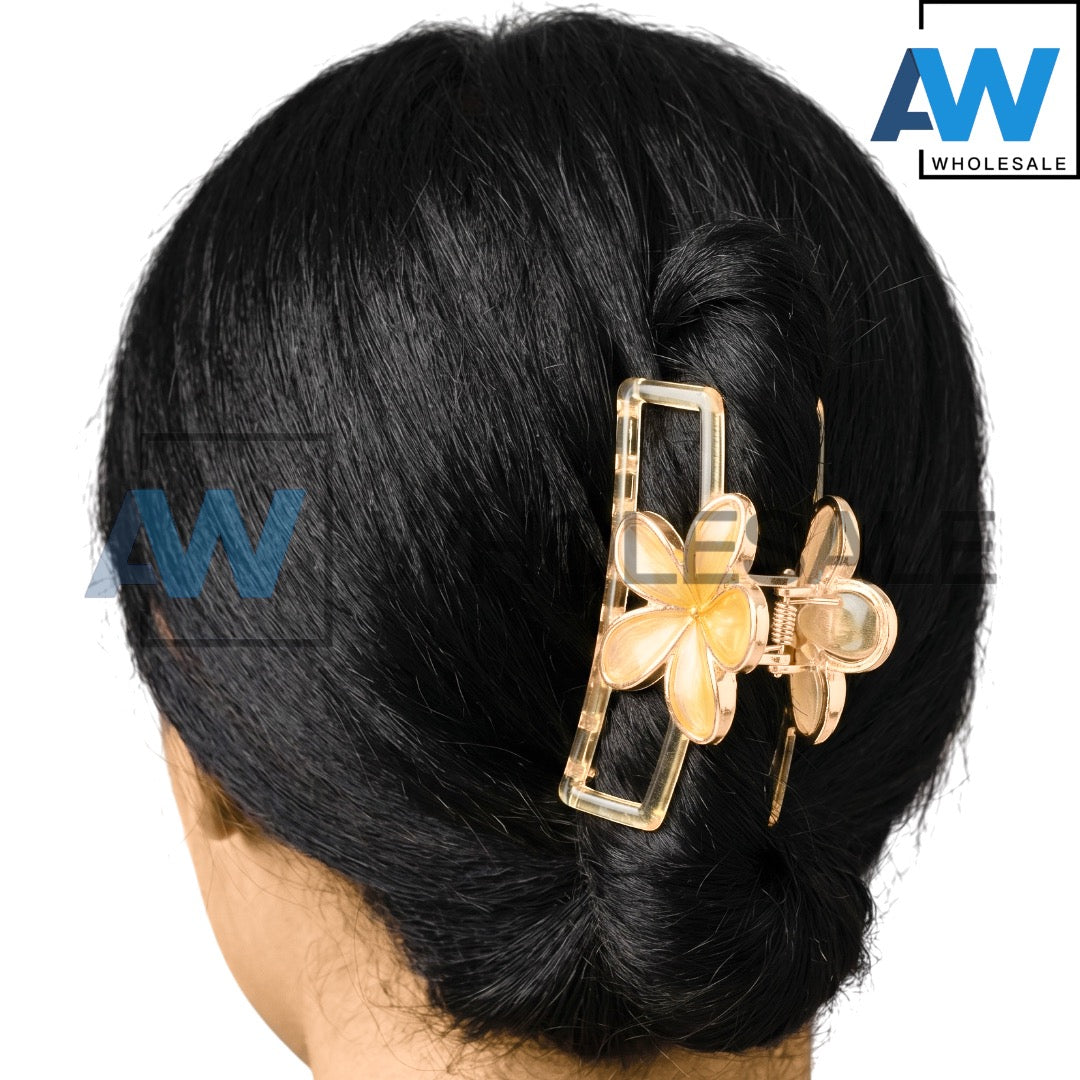 AB-1364 (12 pcs) Matte/Transparent 11 cm Hair Clamps