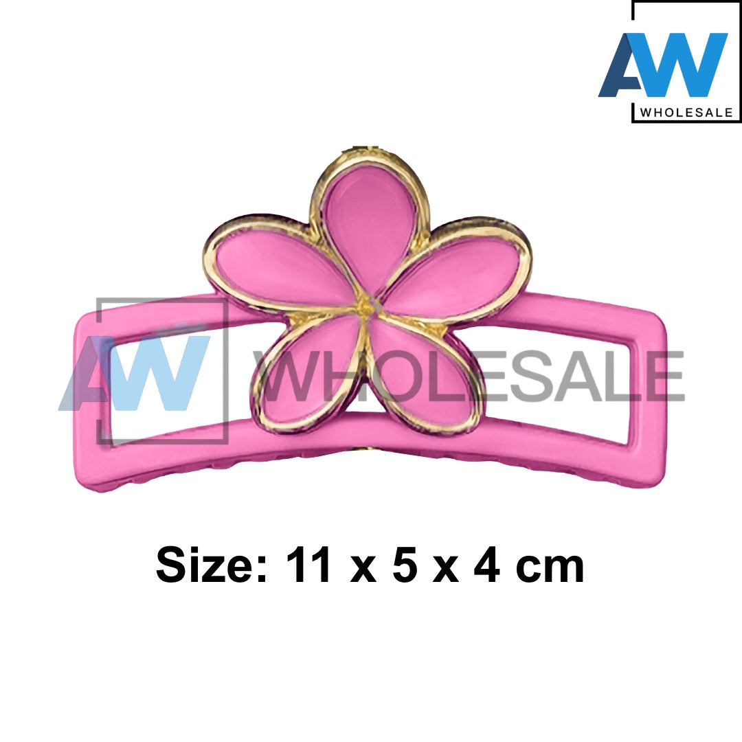 AB-1364 (12 pcs) Matte/Transparent 11 cm Hair Clamps