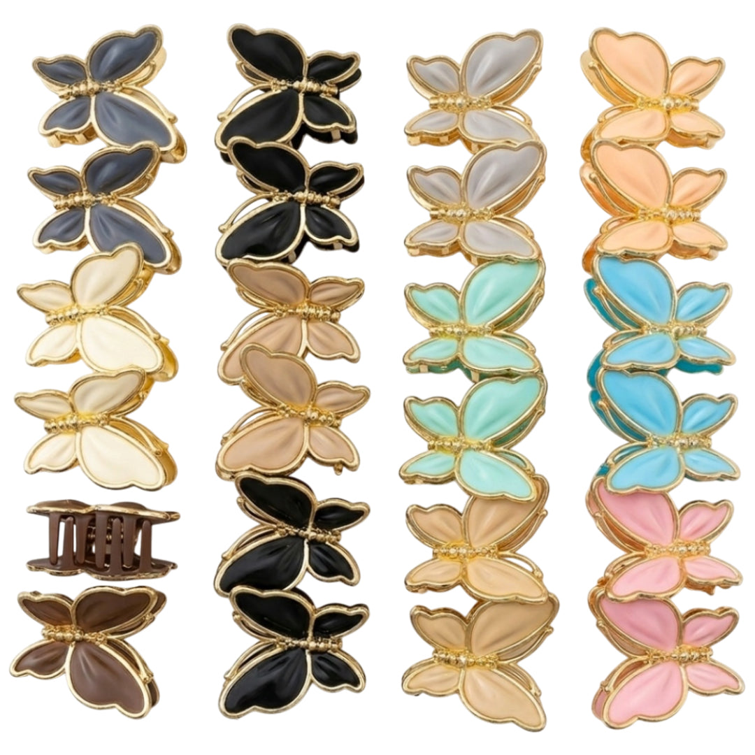 AB-1365 (12 pcs) Matte 7.5 cm Hair Clamps