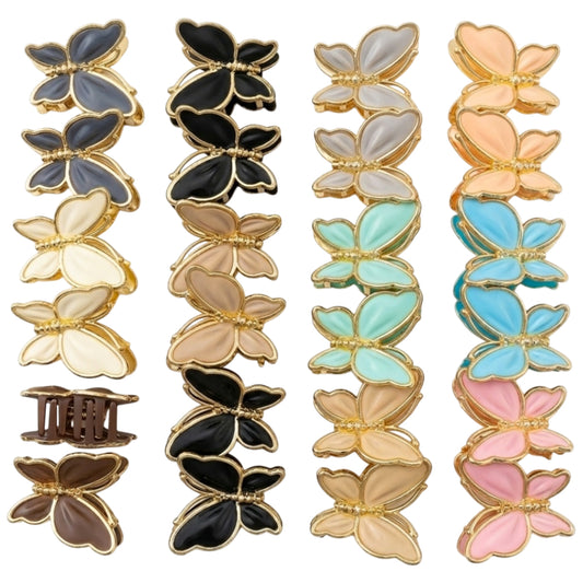 AB-1365 (12 pcs) Matte 7.5 cm Hair Clamps