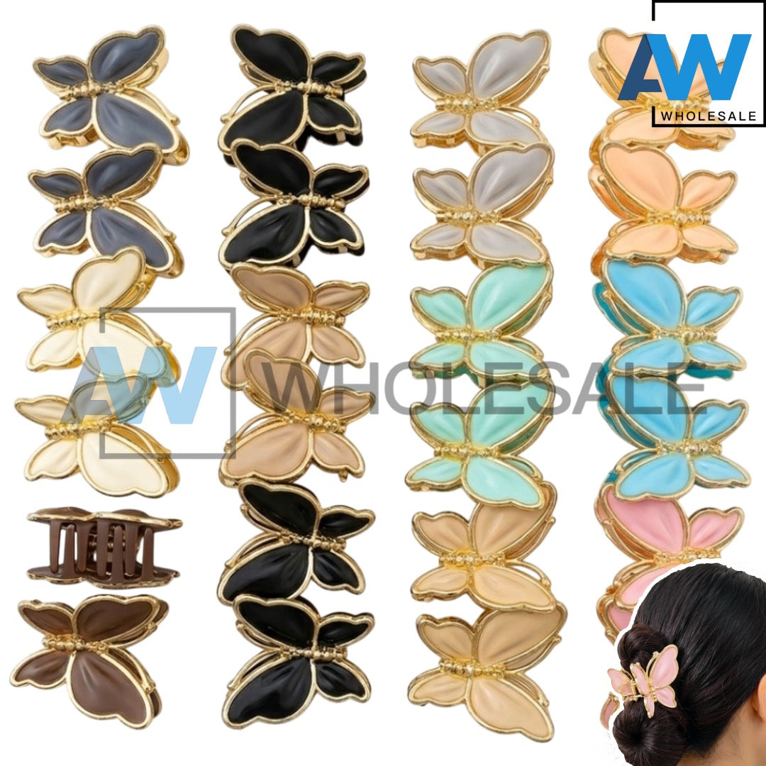 AB-1365 (12 pcs) Matte 7.5 cm Hair Clamps