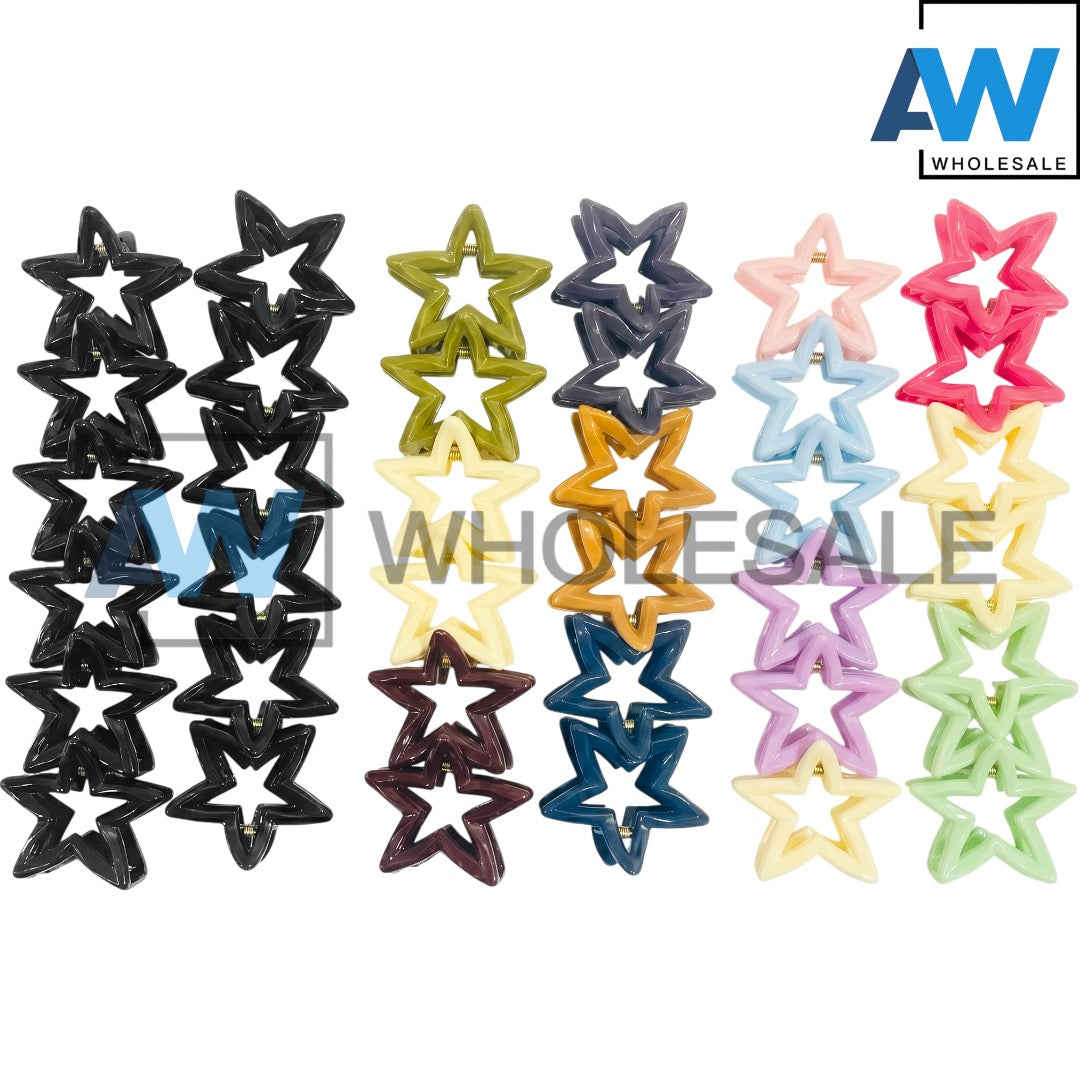 AB-1367 (12 pcs) Glossy 8 cm Hair Clamps
