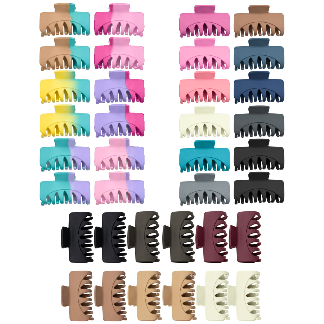 AB-1369 (12 pcs) Matte 7 cm Hair Clamps
